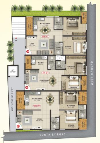  aishaanvi-enclave SLV Aishaanvi Enclave Cluster Plan from 1st to 4th Floor