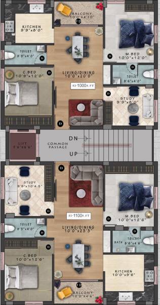  vishaka Vishaka Cluster Plan For 2nd Floor