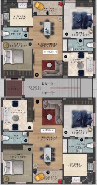  vishaka Vishaka Cluster Plan For 3rd Floor