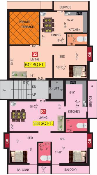  advaita Advaita Cluster Plan For 2nd Floor