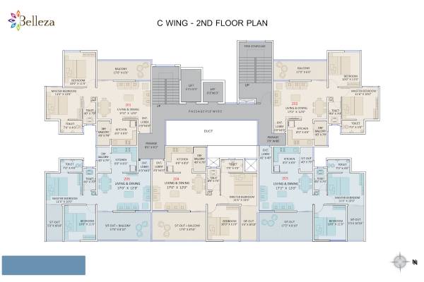  belleza-c-wing Belleza C Wing Cluster Plan for 2nd Floor