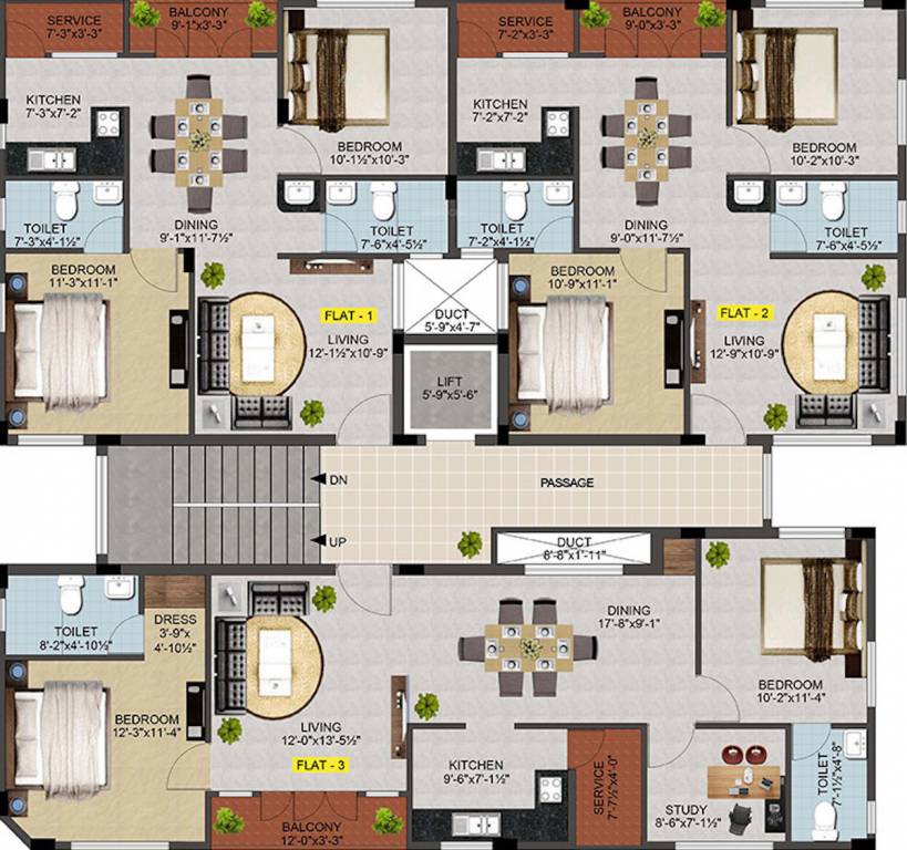  ridgewood condos Block A Cluster Plan From 1st To 3rd Floor