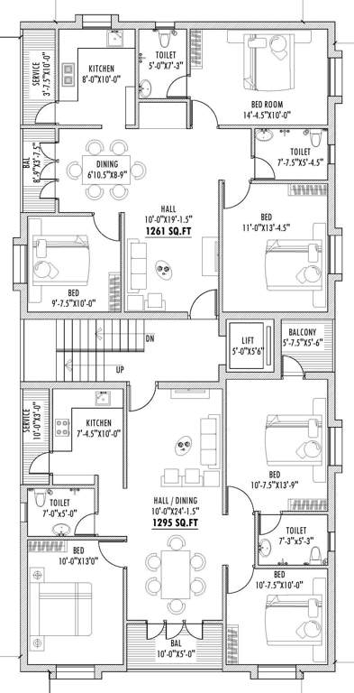  gokila illam Gokila Illam Cluster Plan For Typical Floor 