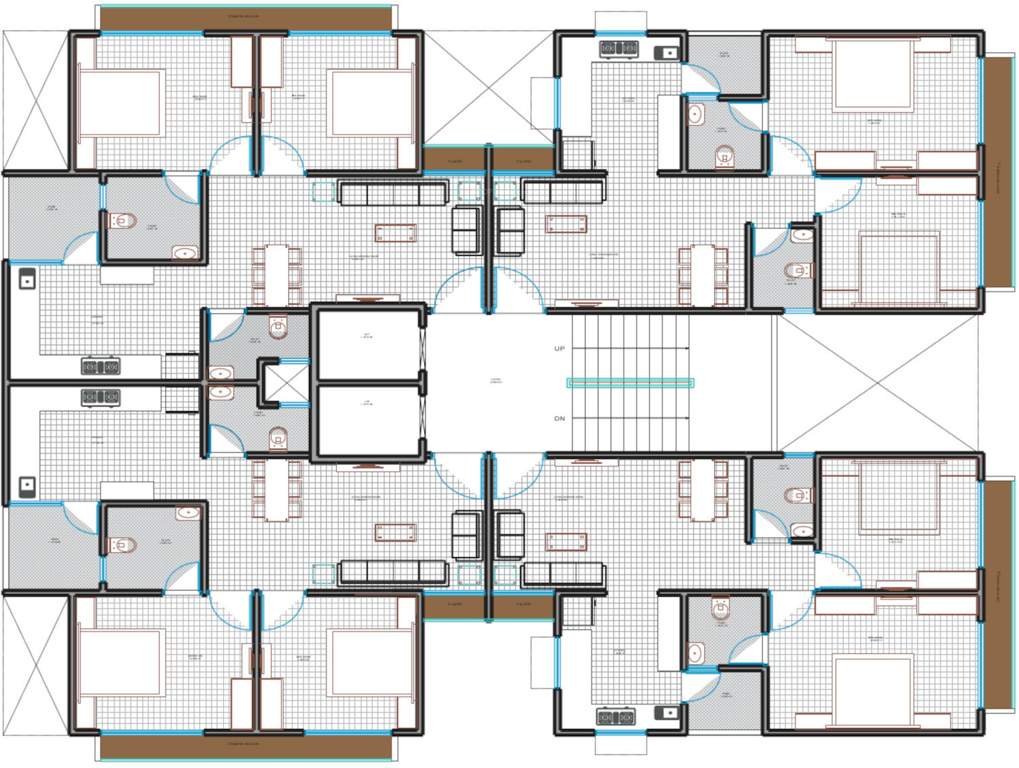  shree lakshminarayan residency phase 2 Block F And Block G Cluster Plan from 1st to 7th Floor