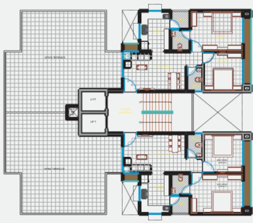  shree lakshminarayan residency phase 2 Block F  And Block G Terrace Cluster Plan