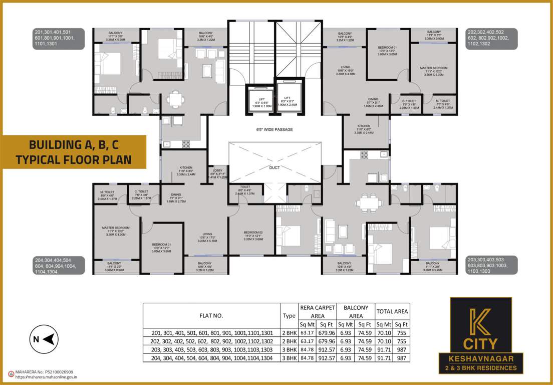  k city A Wing Cluster Plan