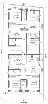  mangalam Green Mangalam Cluster Plan from 1st to 3rd Floor