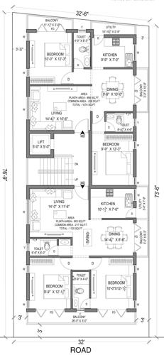  mangalam Green Mangalam Cluster Plan from 1st to 3rd Floor