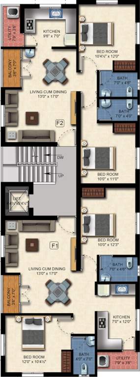  ayodhyam Green Ayodhyam Cluster Plan from 1st to 3rd Floor