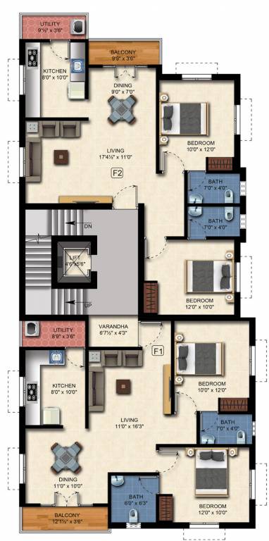  lakshya Lakshya Cluster Plan For Typical Floor