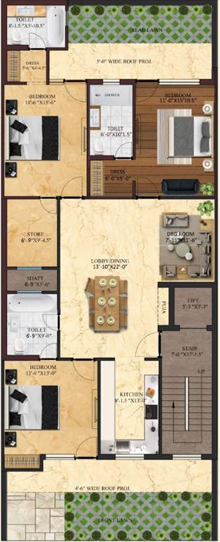  budget home luxury floors Home Luxury Floors Cluster Plan From 1st To 4th Floor