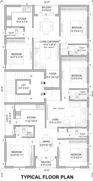  bhoomi Bhoomi Cluster Plan For Typical Floor