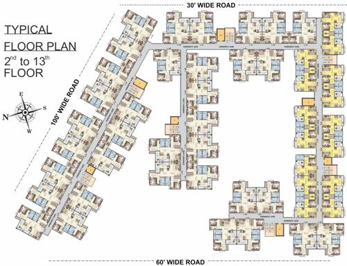 Swapnlok Cluster Plan from 2nd to 13th Floor swapnlok Swapnlok Cluster Plan from 2nd to 13th Floor