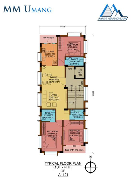  umang Umang Cluster Plan For Typical Floor