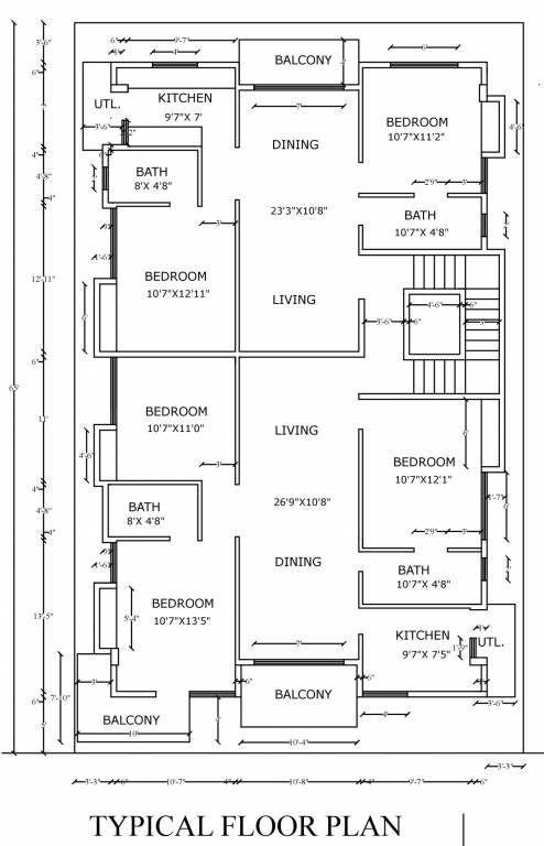  parkview Parkview Cluster Plan For Typical Floor