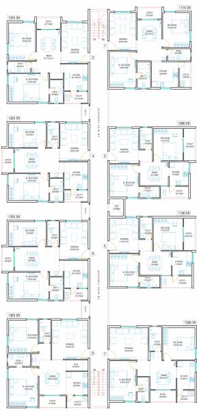 vikas-residency Cluster Plan For Typical Floor
