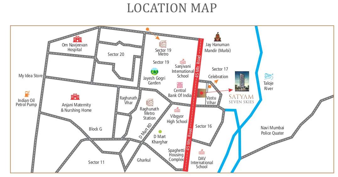  satyam seven skies Location Plan
