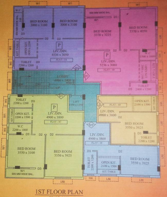  kunja Shree Kunja Cluster Plan for 1st Floor