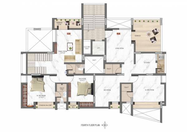  vimal-viva Vimal Viva Cluster Plan for 4th Floor