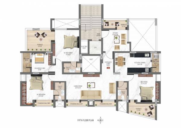  vimal-viva Vimal Viva Cluster Plan for 5th Floor