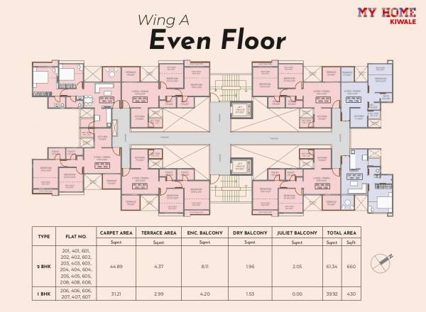  my-home-kiwale Wing A Cluster Plan