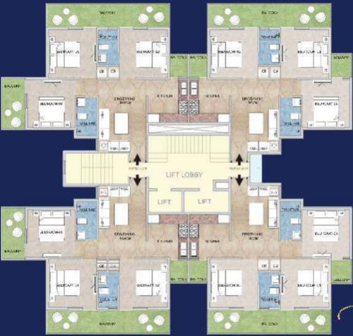  happy-homes-exclusive-phase-2 Tower 11 Cluster Plan