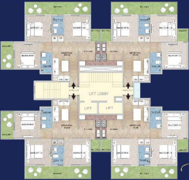 happy homes exclusive phase 2 Tower 11 Cluster Plan