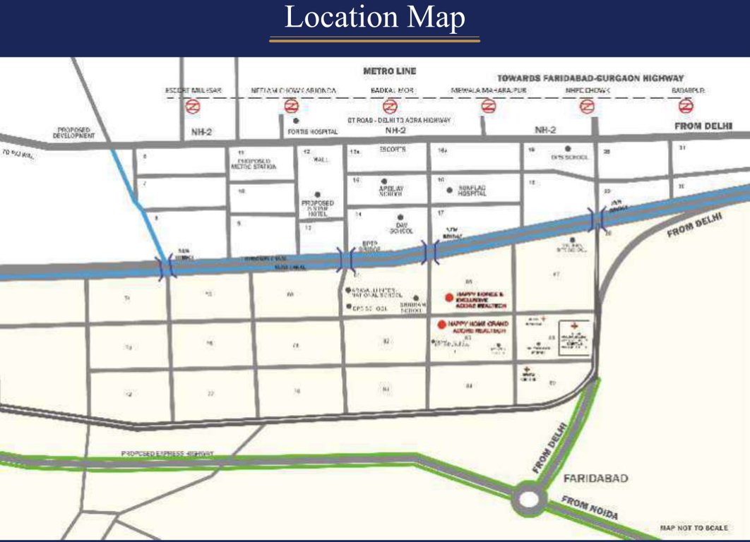 happy homes exclusive phase 2 Location Plan