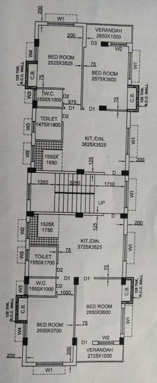  aryan apartment Aryan Apartment Cluster Plan from 1st to 3rd Floor