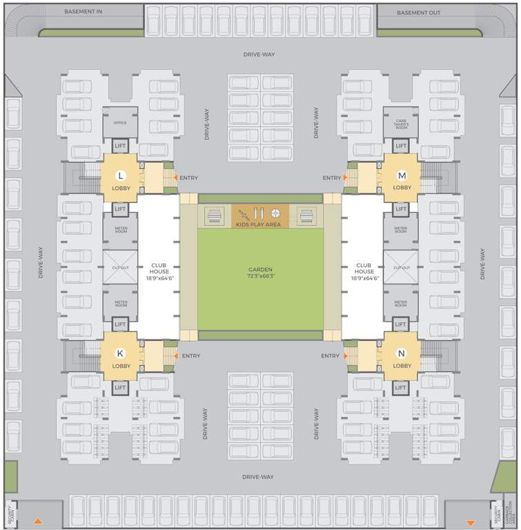  maher homes 4 K, L, M And N Cluster Plan for ground Floor