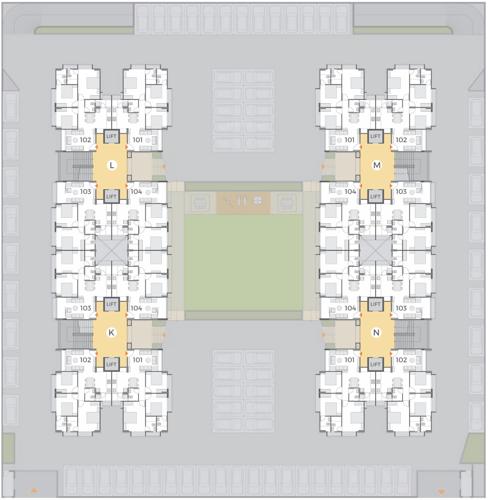  maher-homes-4 K, L, M And N Cluster Plan from 1st to 14th Floor