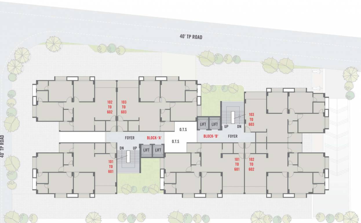  elegance A And B Cluster Plan from 1st to 6th Floor