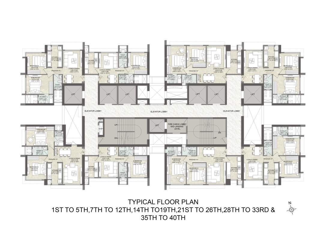  elegante Kalpataru Elegante Cluster Plan