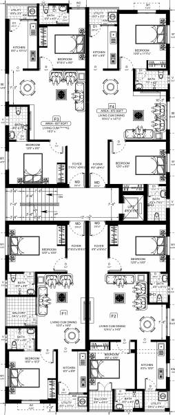  dhivyam Dhivyam Cluster Plan For Typical Floor