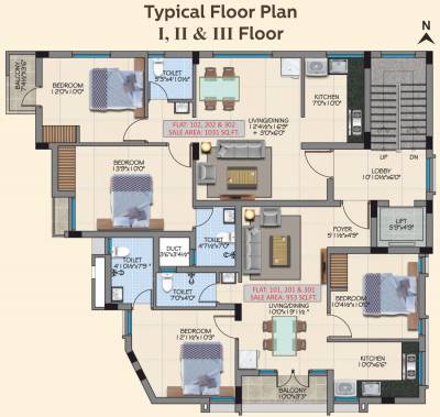  florence VGN Florence Cluster Plan from 1st to 3rd Floor