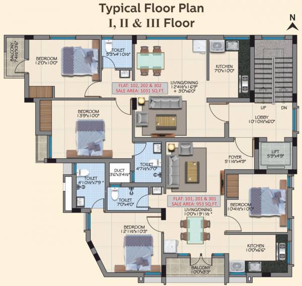  florence VGN Florence Cluster Plan from 1st to 3rd Floor