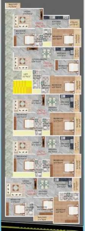  banashree meadows Banashree Meadows Cluster Plan from 1st to 5th Floor