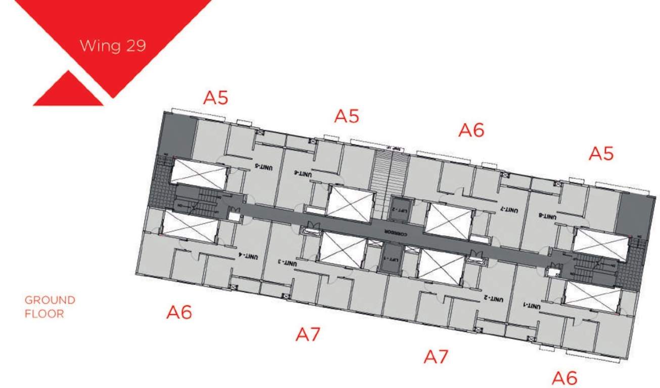  dream acres tropical greens phase 24 wing 29 and 30 Wing 29 Cluster Plan For Ground Floor
