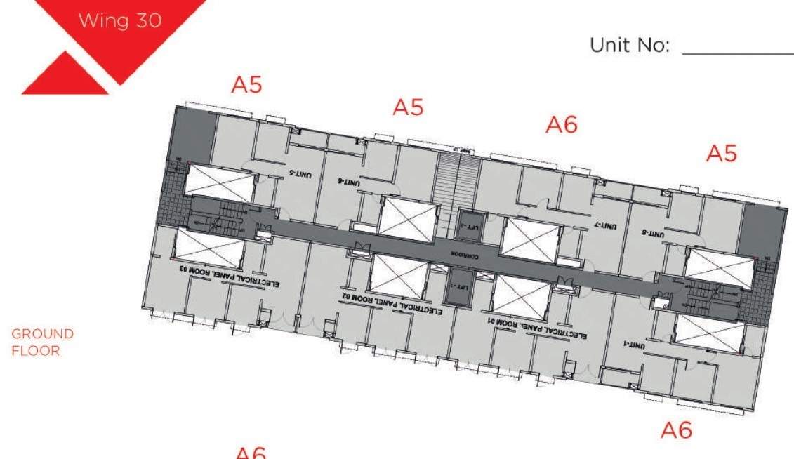  dream acres tropical greens phase 24 wing 29 and 30 Wing 30 Cluster Plan For Ground Floor