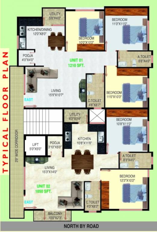  adithya melody Adithya Melody Cluster Plan from 1st to 5th Floor