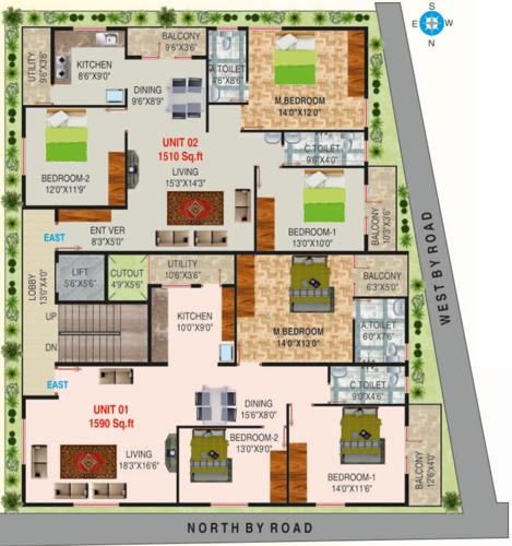  golden-nest SLV Golden Nest Cluster Plan from 1st to 5th Floor