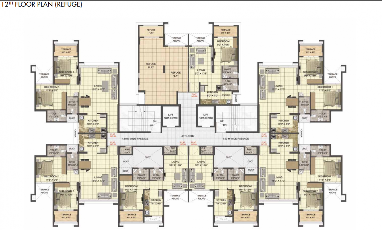 oxyfresh homes Tower 2 Cluster Plan