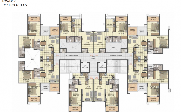  oxyfresh-homes Tower 2 Cluster Plan