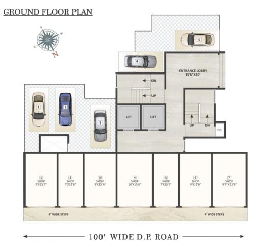  heights-wing-a Swastik Heights Wing A Cluster Plan for ground Floor