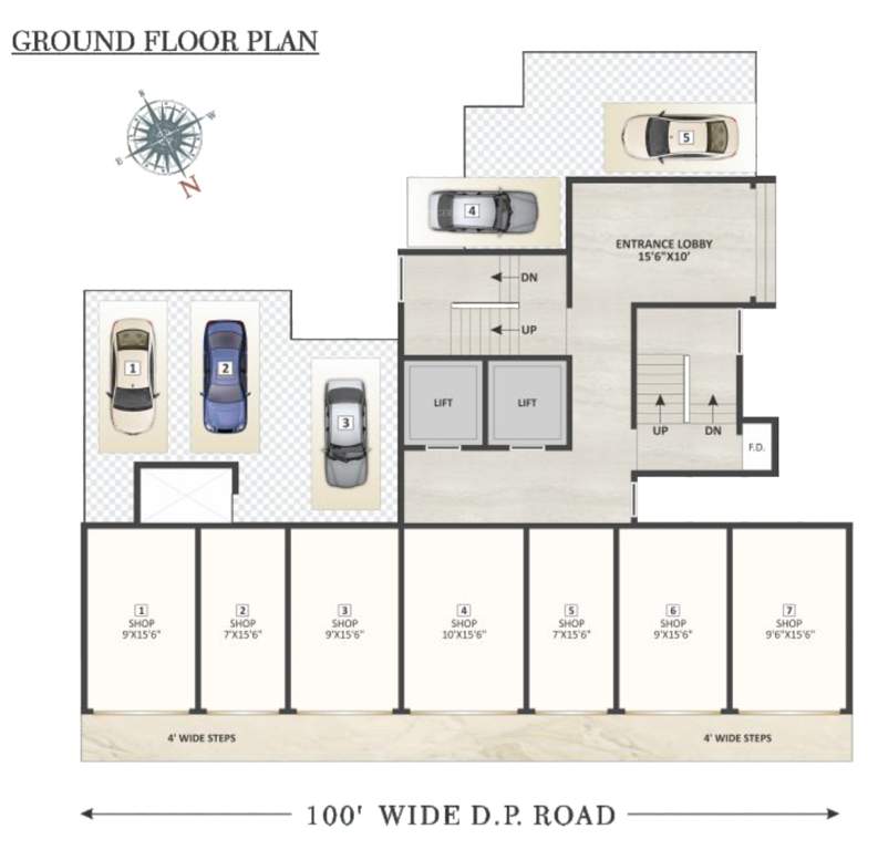  heights wing a Swastik Heights Wing A Cluster Plan for ground Floor