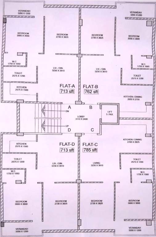  swati tower Swati Tower Cluster Plan from 1st to 4th Floor