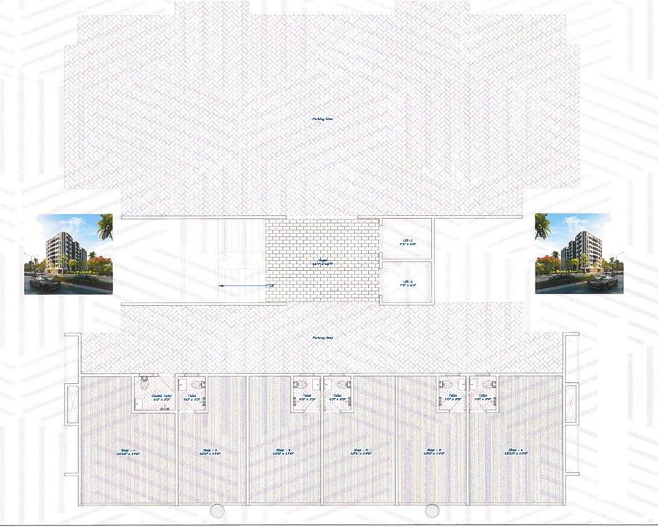 neelkanth residency Block A And B Cluster Plan For Ground Floor