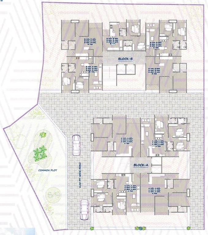  neelkanth residency Block A And B Cluster Plan For Typical Floor