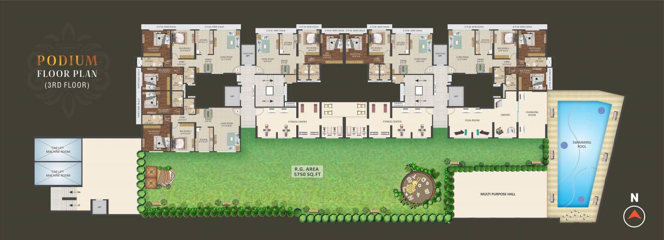  towers Wing G And H Cluster Plan for 3rd Floor