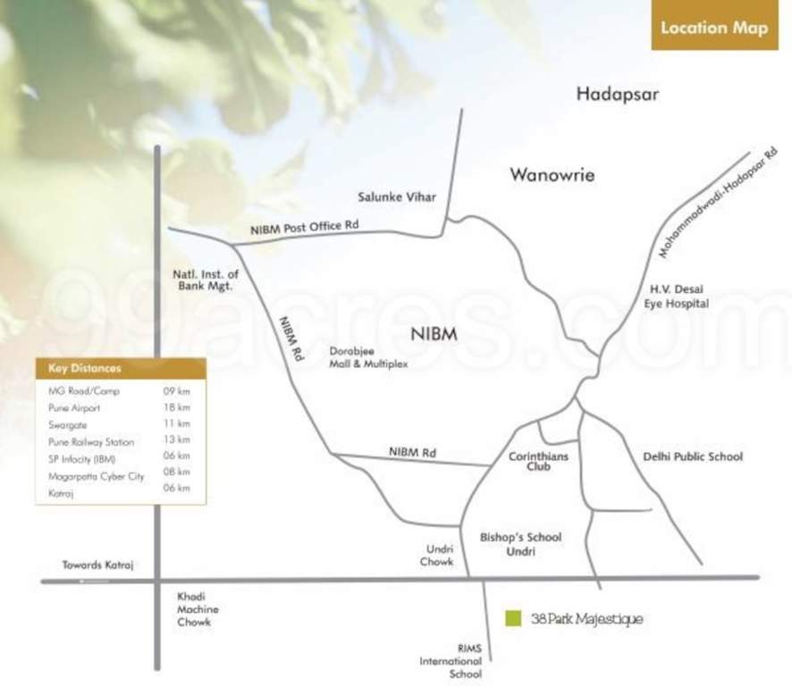  38 park majestique phase iv Location Plan